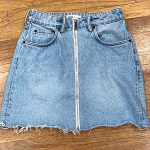 Light washed Zara Jean skirt